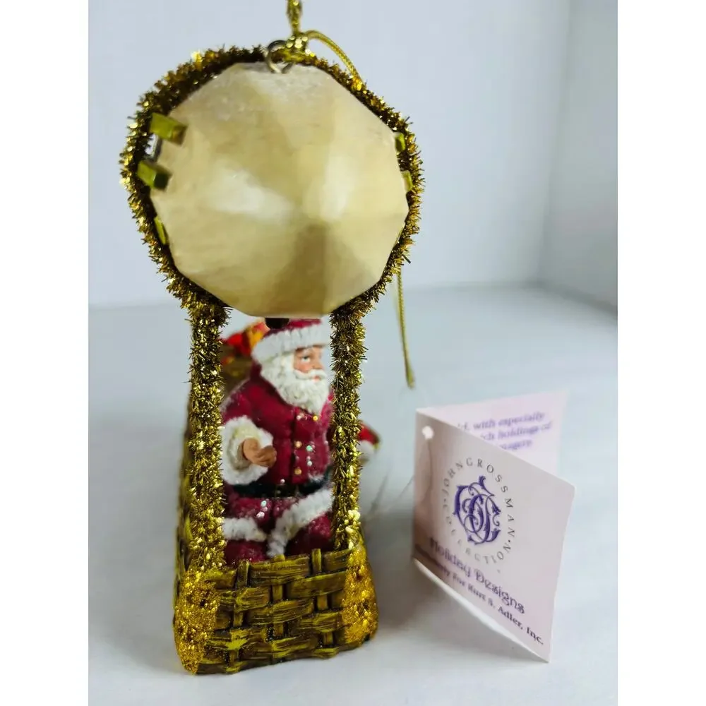 John Grossman Collection Santa Zeppelin Airship Ornament Kurt S. Adler w/Tag